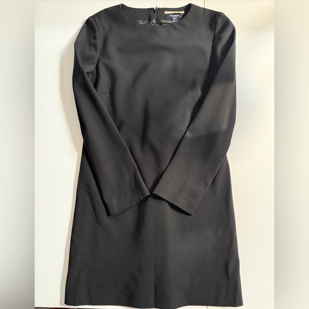 Women’s Burberry Black Wool Shift Dress